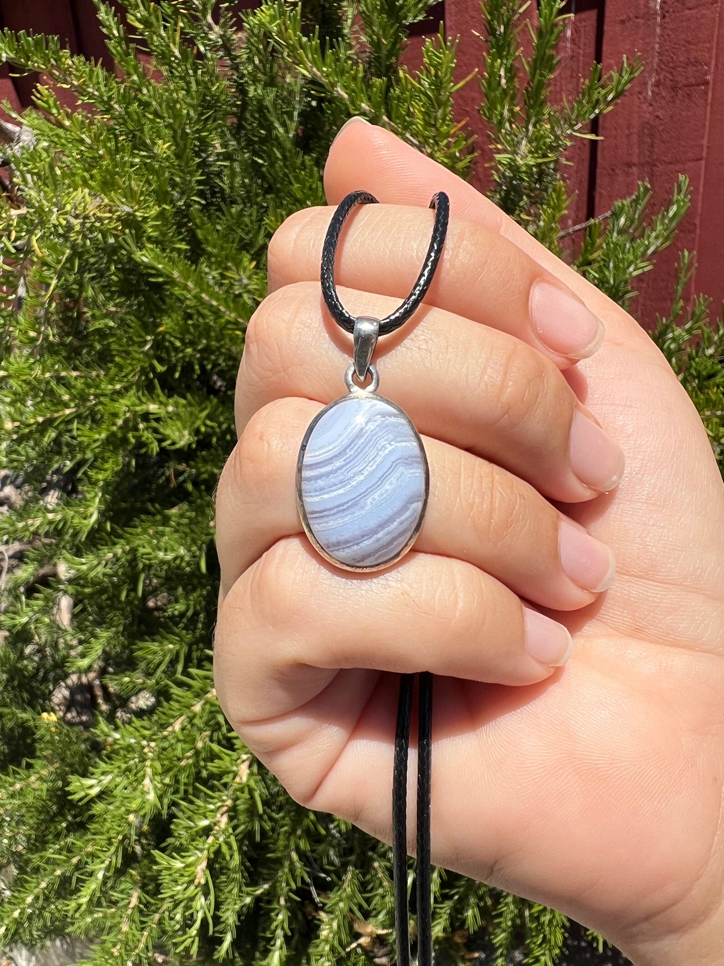 Blue Lace Agate Pendant